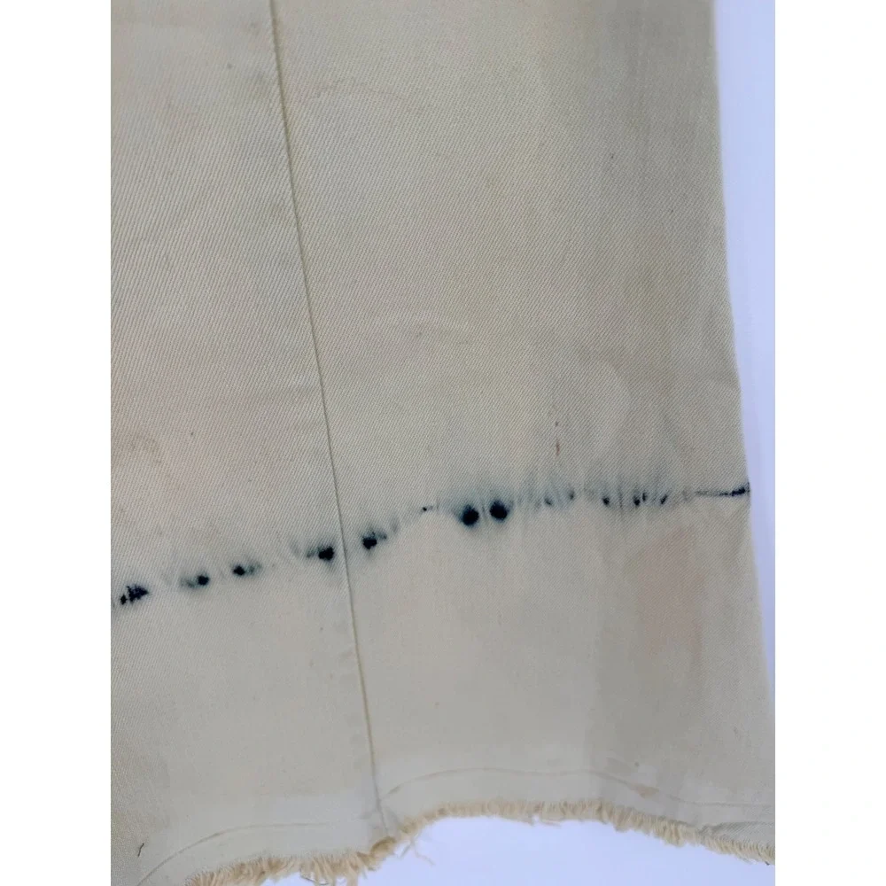 One Teaspoon Cream Tie Dye Flare Jeans Bell Bottom Raw 22 Indigo Boho Festival - Picture 8 of 15